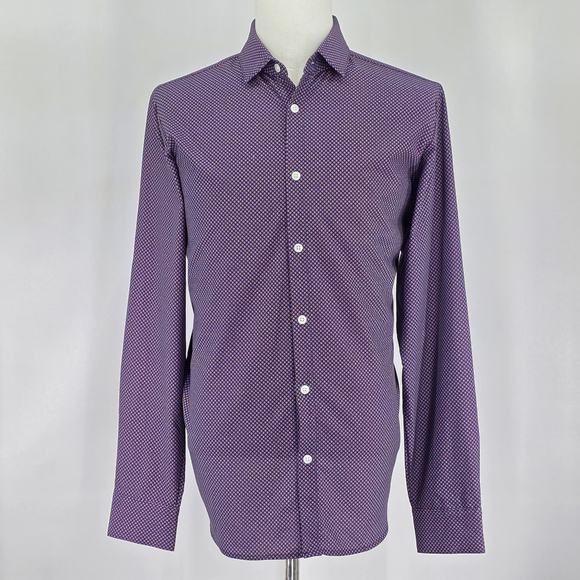 Office Techwear Mizzen+Main Button Down Men’s Large Trim Fit Stretch USA Made - Picture 12 of 16